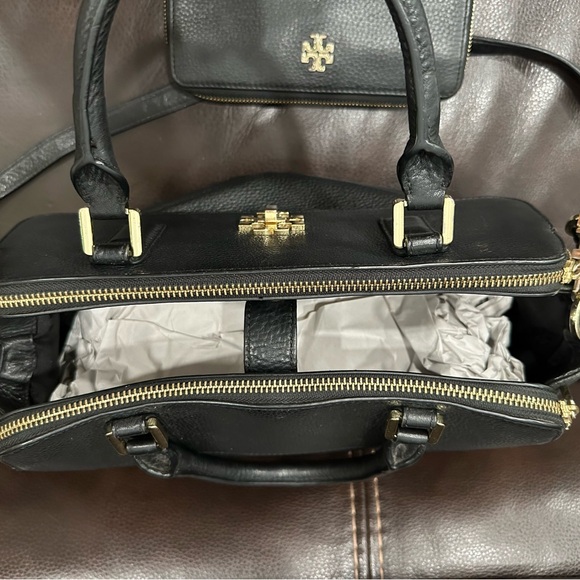 Tory Burch Mercer Double Zip Kira Crossbody W/Matching Wallet Bk Pebbled Leather - Picture 10 of 13